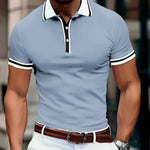 Men’s Casual 3D Printed Short Sleeve Shirt – Summer Polyester Pique Top for Leisure and Daily Wear