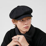 All-Matching Newsboy Painter Cap – British Retro Cotton Octagonal Hat for Men & Women | Warm, Windproof, Sun Protection