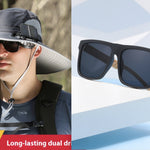 Outdoor Wide Brim Sun Hat With Solar Fan – USB Charging, Adjustable, Breathable, Waterproof, Windproof, Summer Fishing Hat