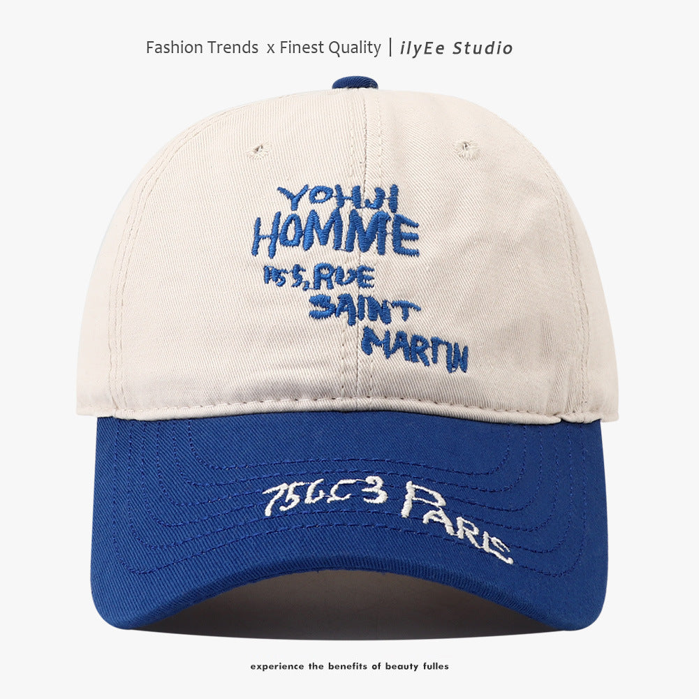 Big Head Circumference Baseball Cap – Fashion Patchwork Cotton Hat for Men | Adjustable Dome Sun Cap