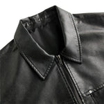 High Street INS Style Women’s Short Leather Coat – Chic Ultra Short Jacket with Princess Sleeves