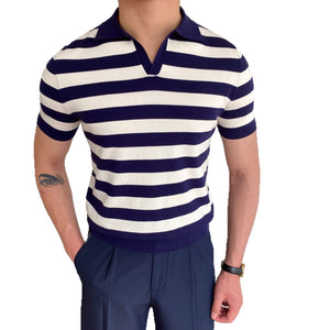 Men’s Versatile Striped Casual Shirt – Lightweight Short Sleeve Summer Top for Everyday Style