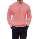 Men’s Knitted Sweater – Twisted String Design Pullover, Thick Woolen Yarn, Casual Fashion Top