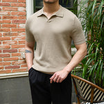 Men’s Retro Casual Knitwear – Soft Lyocell Business Pullover with Ribbed Hemline for Everyday Style