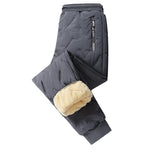 Men’s Winter Sweatpants – Plush Fleece Thermal Pants, Lambswool Lined, Waterproof, Windproof, Warm Casual Trousers