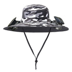 Outdoor Wide Brim Sun Hat With Solar Fan – USB Charging, Adjustable, Breathable, Waterproof, Windproof, Summer Fishing Hat