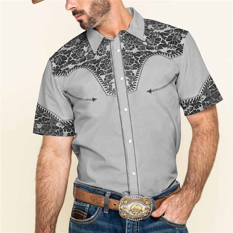 3D Personalized Printing T-Shirt for Men – Summer Loose Lapel Shirt Casual Streetwear Clothing