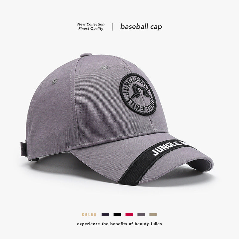 Hard Top Letter Embroidery Baseball Cap – Cotton Adjustable American Style Hat for Men & Women | Breathable Sun Cap