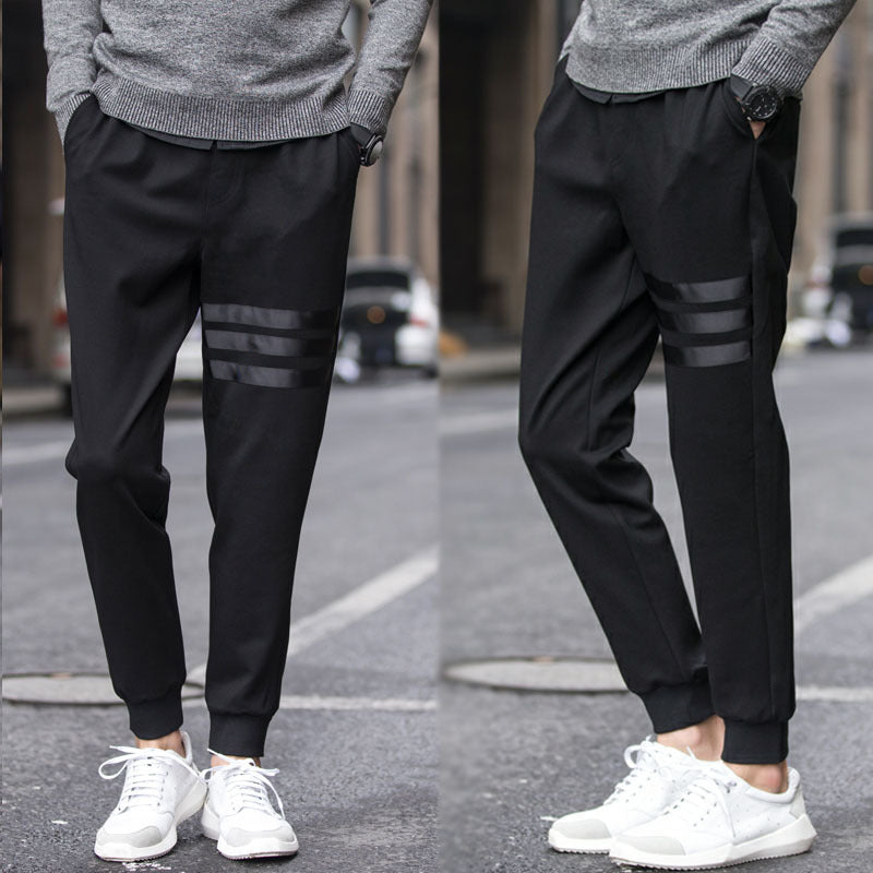 Men’s Casual Slim Sweatpants – Comfortable Polyester Lounge Pants for Everyday Wear and Leisure