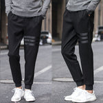 Men’s Casual Slim Sweatpants – Comfortable Polyester Lounge Pants for Everyday Wear and Leisure