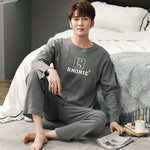 Men’s Cotton Long Sleeve Pajamas – Comfortable Pullover Homewear | Leisure, Sleep & Outdoor Wear