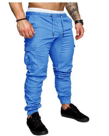 Men’s Casual Pencil Pants – Loose Cotton Blend Trousers with Belt, Comfortable Mid-Waist Youth Pants