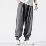 Men’s Chinese Style Cotton and Linen Harem Pants – Loose Casual Bloomers, High-Waist Comfortable Trousers