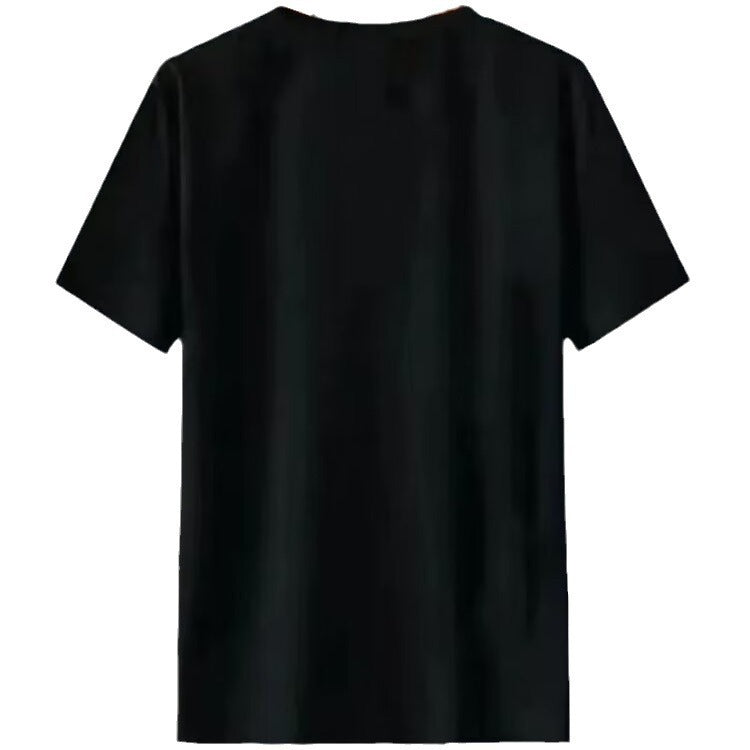 Summer Ice Silk Short Sleeve T-Shirt for Men – Lightweight Plaid Loose Fit Cooling Top