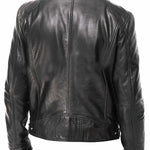 Men’s PU Leather Jacket – Slim-Fit Zipper Jacket in Khaki, Brown, and Black for Business and Casual Wear