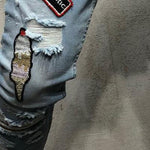 Men’s Casual Fashion Jeans – Retro Pencil Pants, Low Waist Cotton-Polyester Blend