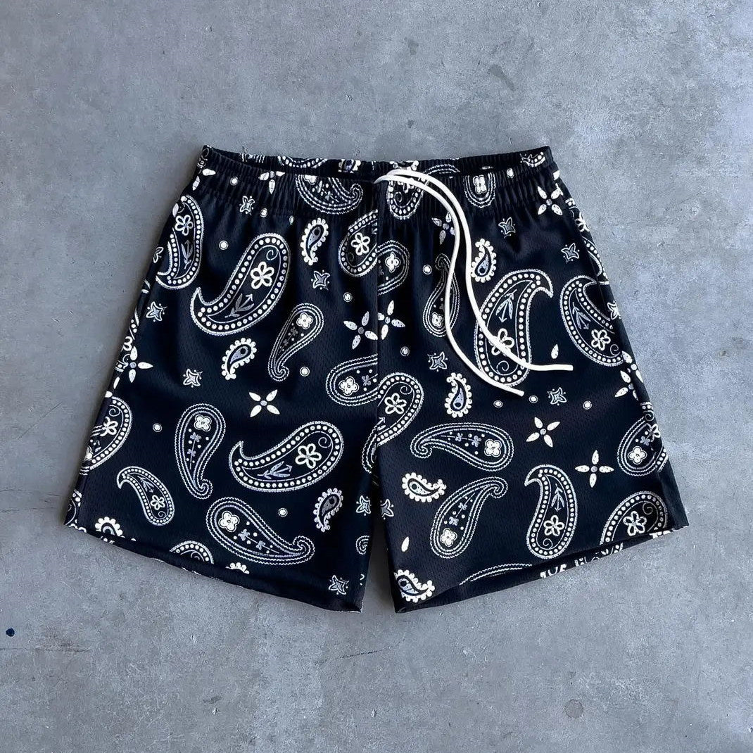 Men's Fitness Mesh Breathable Loose Sports And Leisure Shorts