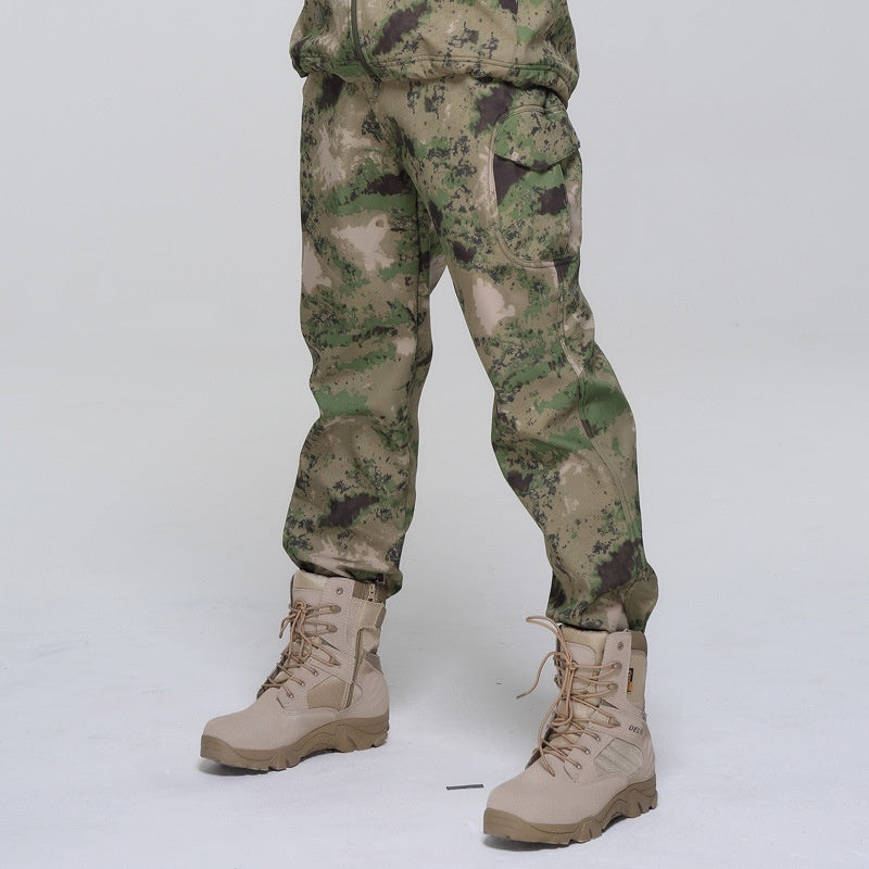 Outdoor Men's Fleece Soft Shell Pants – Waterproof, Windproof & Breathable Hiking Pants