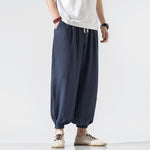 Men’s Thin Plus Size Casual Harem Pants – Wide Leg Loose-Fit Trousers, Comfortable Summer Leisure Pants, Sizes M-5XL