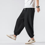 Men’s Thin Plus Size Casual Harem Pants – Wide Leg Loose-Fit Trousers, Comfortable Summer Leisure Pants, Sizes M-5XL