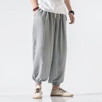 Men’s Thin Plus Size Casual Harem Pants – Wide Leg Loose-Fit Trousers, Comfortable Summer Leisure Pants, Sizes M-5XL
