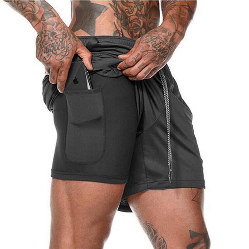 Men’s 2-in-1 Running Shorts – Quick-Dry Double-Layer Gym, Fitness, Jogging & Workout Pants