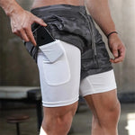 Men’s 2-in-1 Running Shorts – Quick-Dry Double-Layer Gym, Fitness, Jogging & Workout Pants
