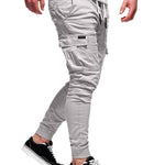 Men Jogger Pants – New Fashion Sweatpants with Belt, Cotton Fitness Trousers for Autumn Casual Wear