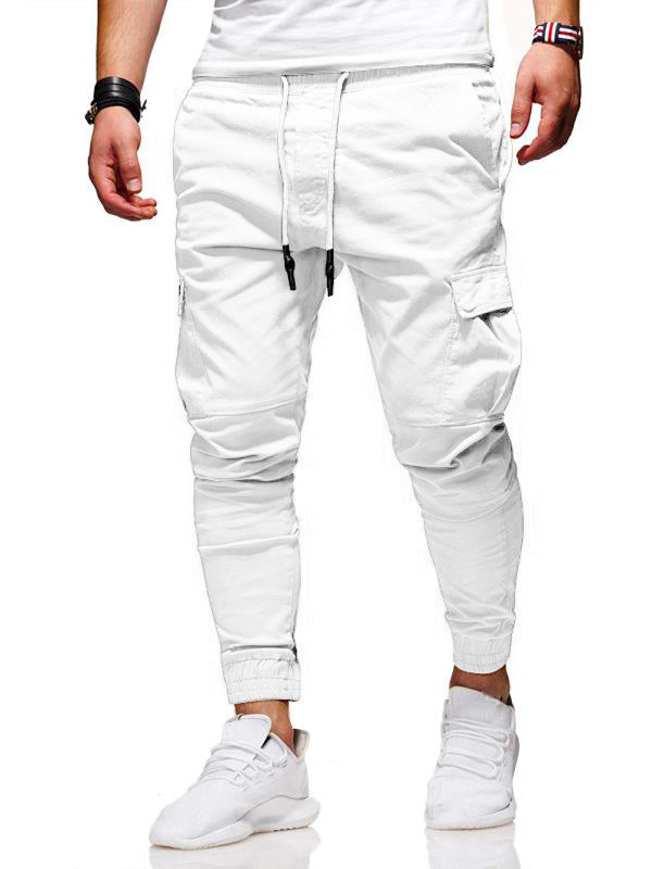 Men Jogger Pants – New Fashion Sweatpants with Belt, Cotton Fitness Trousers for Autumn Casual Wear