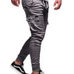 Men Jogger Pants – New Fashion Sweatpants with Belt, Cotton Fitness Trousers for Autumn Casual Wear