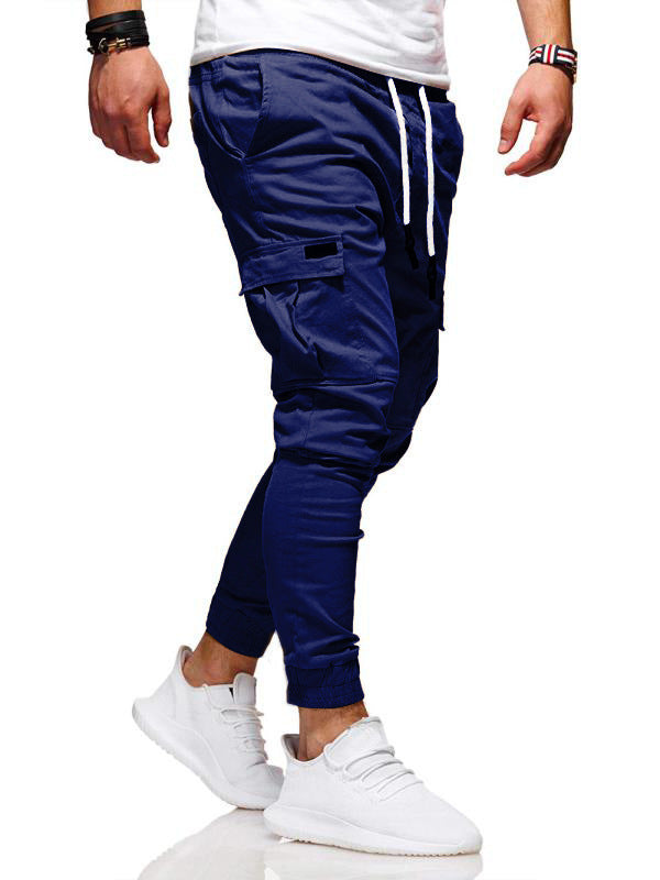 Men Jogger Pants – New Fashion Sweatpants with Belt, Cotton Fitness Trousers for Autumn Casual Wear