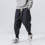 Men’s Hip Hop Jogger Harem Pants – Chinese Style Cotton-Linen Streetwear, Loose-Fit Casual Ankle-Length Trousers M-5XL