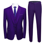 Men’s Business Suit Set – Classic One-Button Wedding Dress Suit for Formal Events & Office Wear