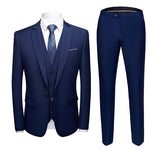 Men’s Business Suit Set – Classic One-Button Wedding Dress Suit for Formal Events & Office Wear
