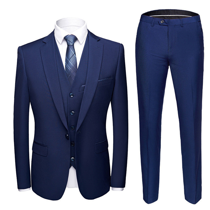 Men’s Business Suit Set – Classic One-Button Wedding Dress Suit for Formal Events & Office Wear