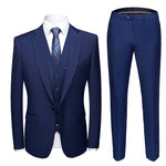 Men’s Business Suit Set – Classic One-Button Wedding Dress Suit for Formal Events & Office Wear