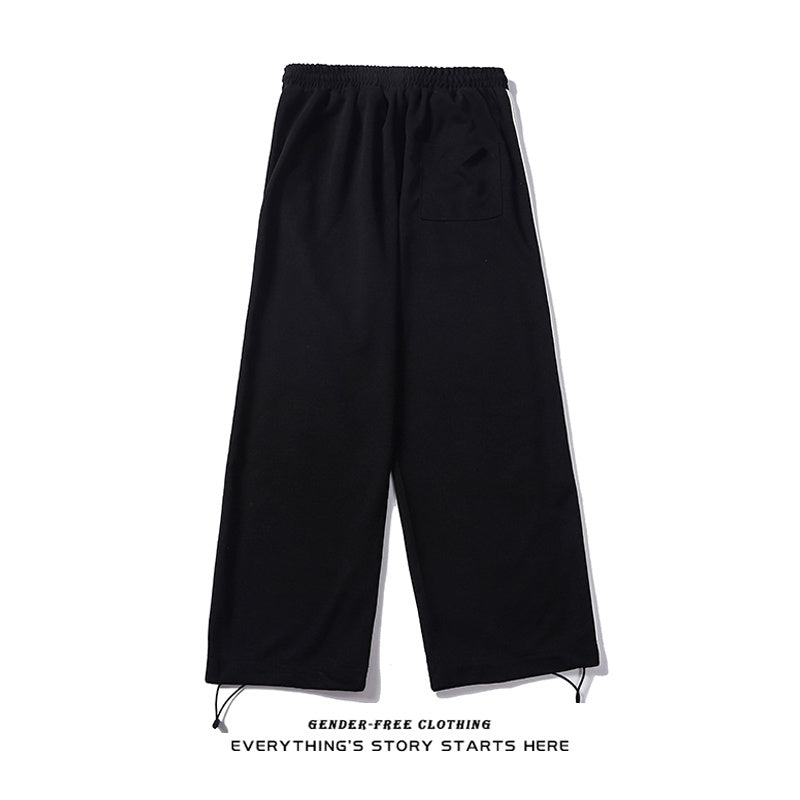 Men’s & Women’s Printed Drawstring Trousers – Loose Straight-Waist Cotton Pants, Casual Summer Style, Sizes M-XXL