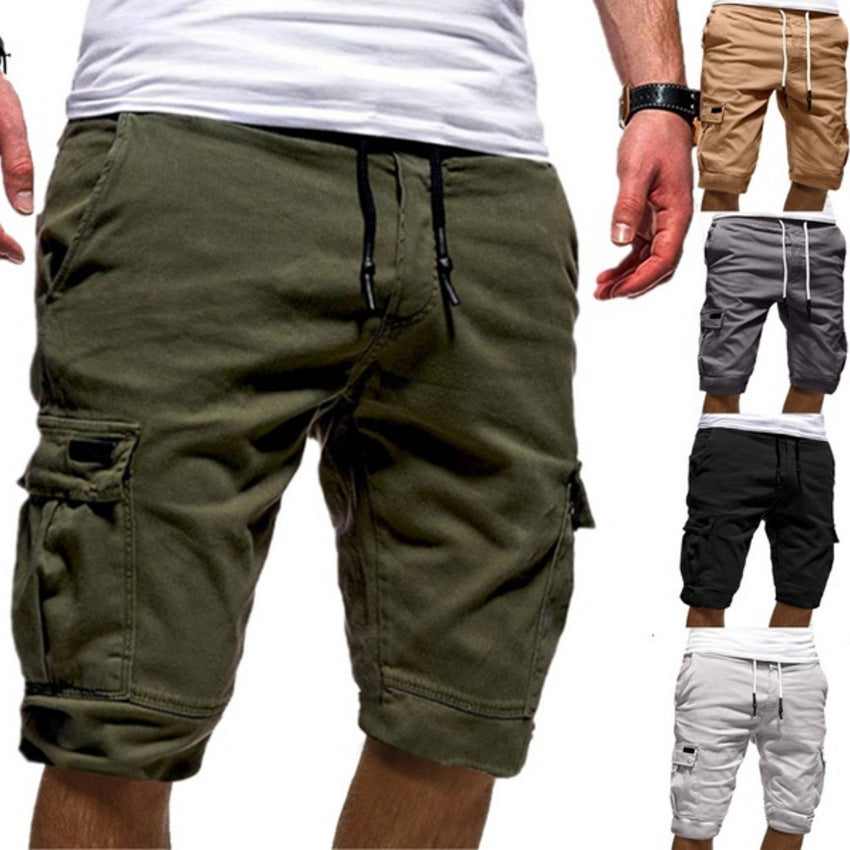 Men Casual Jogger Sports Cargo Shorts – Military Combat Gym Trousers for Summer Workout & Daily Wear