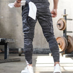 Men’s Sports Trousers – Fitness, Running, and Training Pants with Hanging Towel Design, Cotton, Small-Foot Style