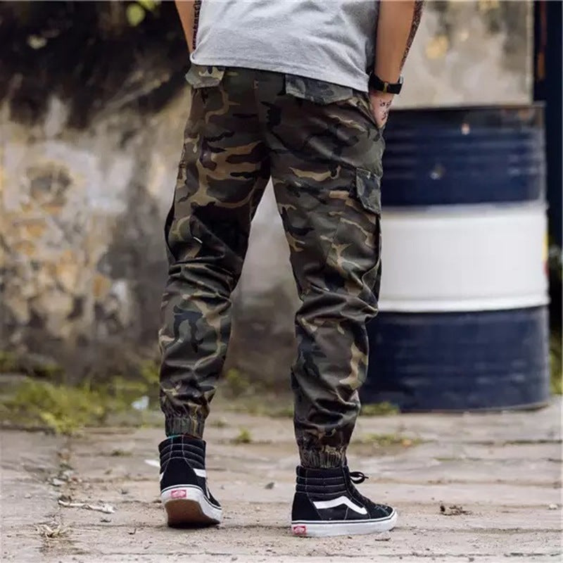 Men Casual Summer Streetwear Jeans Jogger Pants – Straight Fit Nine-Cropped Pants with Plush Lining