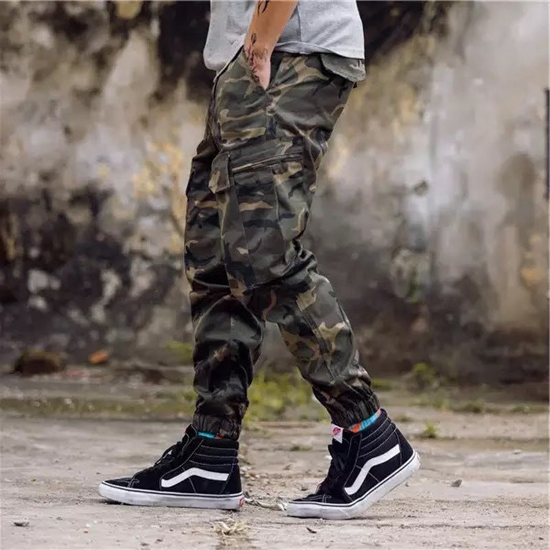 Men Casual Summer Streetwear Jeans Jogger Pants – Straight Fit Nine-Cropped Pants with Plush Lining