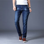 Men’s Slim Straight Stretch Jeans – Classic Cotton Denim Trousers | Comfortable Everyday Fit