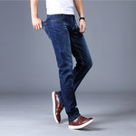 Men’s Slim Straight Stretch Jeans – Classic Cotton Denim Trousers | Comfortable Everyday Fit