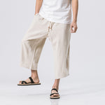 Men’s Chinese Style Cotton Harem Pants – Loose-Fit Casual Baggy Trousers, Drawstring Waist, Summer Streetwear, Sizes M-5XL