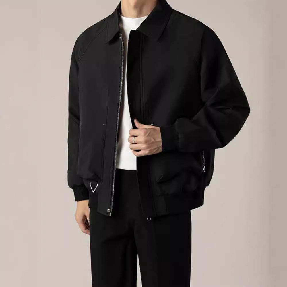 Men’s Loose Short Lapel Jacket – Casual Lightweight Daily Outerwear