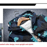 Covrlge Men’s Camouflage Jacket – Hooded Casual Luminous Zipper Coat for Spring Fashion