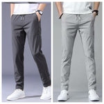 Men's Drawstring Trousers – Thin Casual Pants Korean Style Loose Straight Sweatpants for Summer