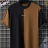 Men’s 3D Effect Color Matching T-Shirt – Stylish Short Sleeve Round Neck Top for Casual Fashion