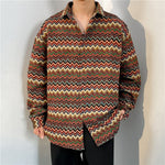 Loose Japanese-Style Retro Ethnic Long Sleeve Shirt – Autumn & Winter Cardigan for Youth Couples