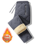 Men’s Winter Sweatpants – Plush Fleece Thermal Pants, Lambswool Lined, Waterproof, Windproof, Warm Casual Trousers